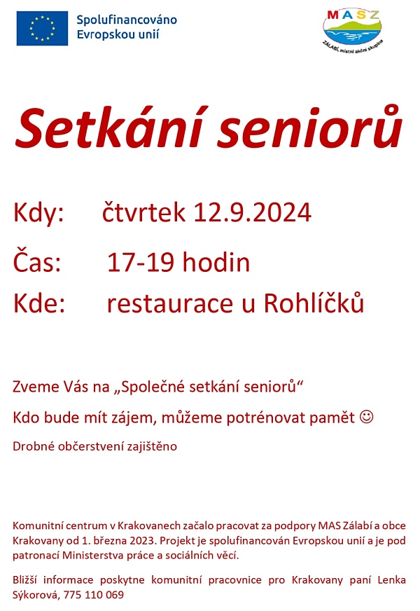 setkání seniorů 12.9.2024